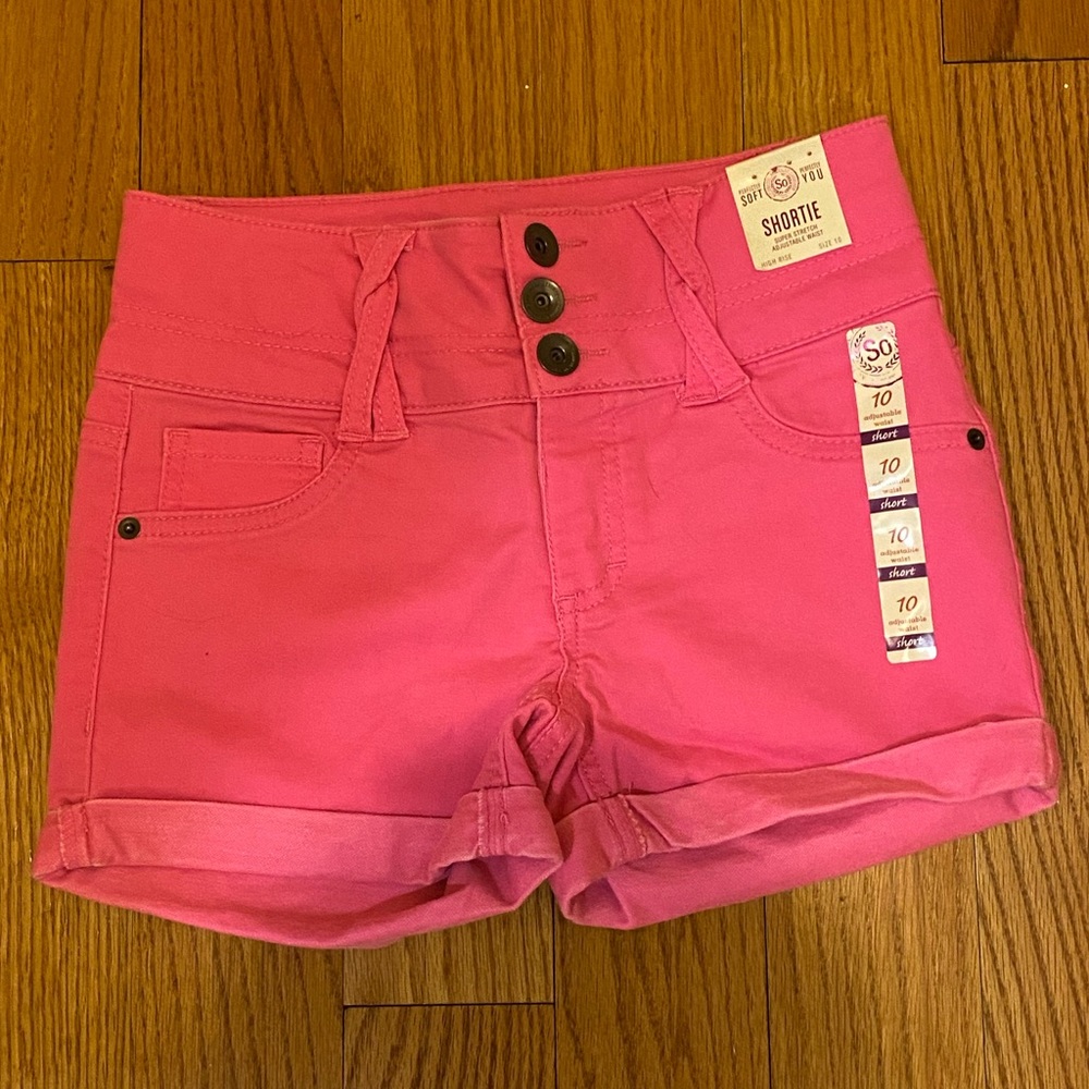 Girl’s High-Rise Pink Shorts